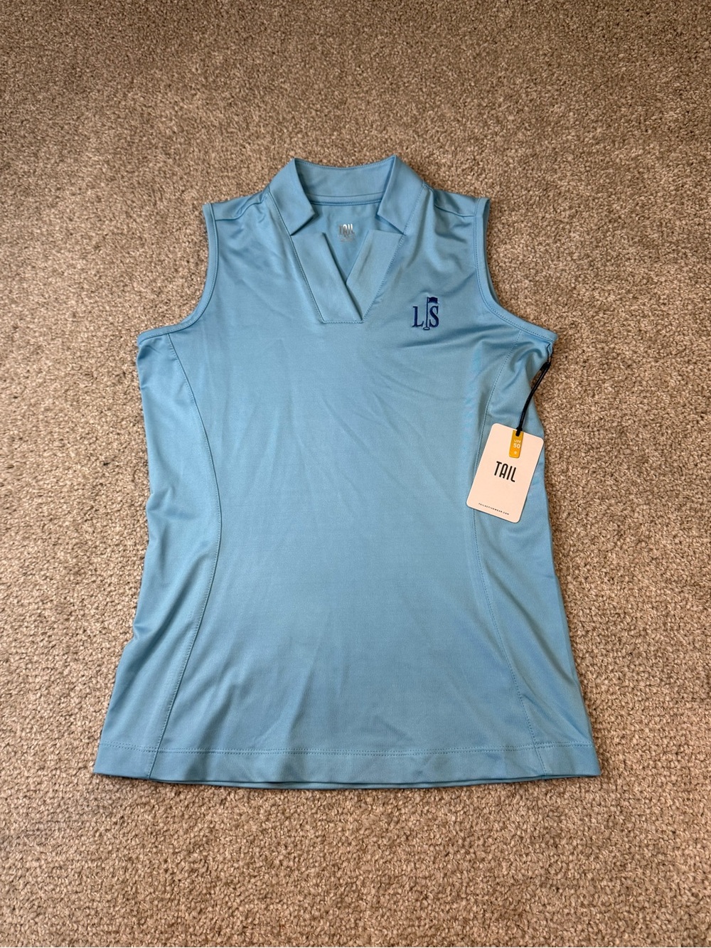 TAIL Women’s Sleeveless Polo Tank - Light Blue- XS-NWT